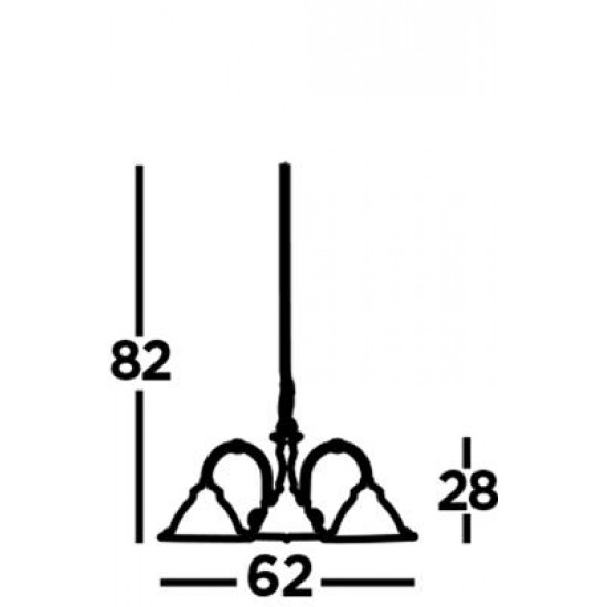 Searchlight Pendant Lamp American Diner 3xE27x60W, 9343-3