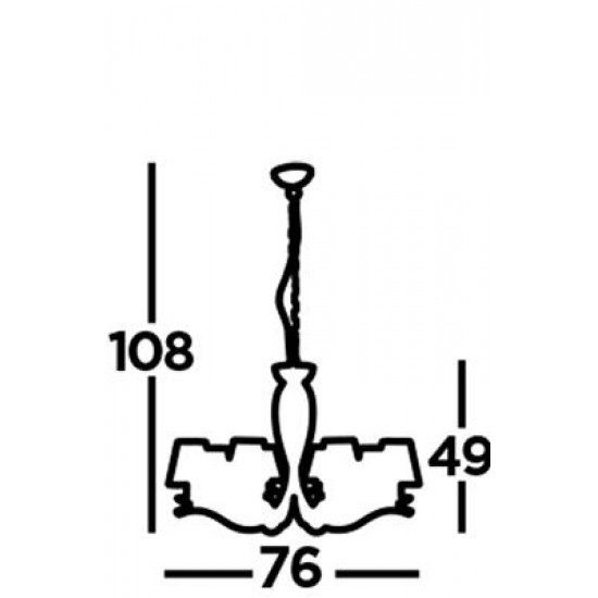 Searchlight потолочный светильник Andretti, 8xE14x60W, antīkais misiņš, 9828-8AB