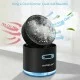 Portatīvais bezvadu ventilators, gaisa dzesētājs ar LED apgaismojumu un USB portu 10W/5V, Windgift, melns Portatīvais bezvadu ventilators, gaisa dzesētājs ar LED apgaismojumu un USB portu 10W/5V, Windgift, melns