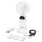 Handheld fan with LED display, aromatherapy tablets and USB port 5W/5V, 330378   