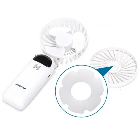 Handheld fan with LED display, aromatherapy tablets and USB port 5W/5V, 330378