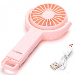 Handheld fan with USB port 4W/5V, pink 409722