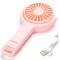 Handheld fan with USB port 4W/5V, pink 409722