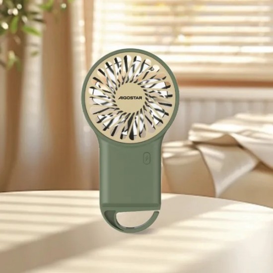 Handheld fan with USB port 5W/5V, green 409739