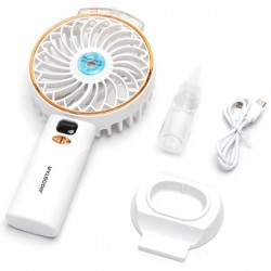 Handheld fan with LED display and USB port 5W/5V, 409746 