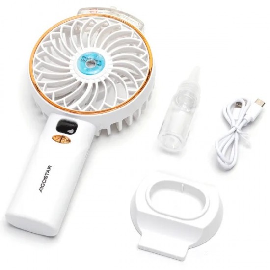 Handheld fan with LED display and USB port 5W/5V, 409746