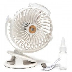 Portable fan with clip and USB port 2W/5V, 409753