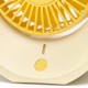 Portable desk fan with USB port 3W/5V, yellow 409760