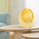 Portable desk fan with USB port 3W/5V, yellow 409760