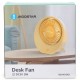Portable desk fan with USB port 3W/5V, yellow 409760