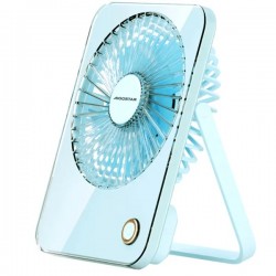 Portable desk fan with USB port 5W/5V, light blue 409777