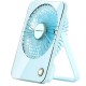 Portable desk fan with USB port 5W/5V, light blue 409777