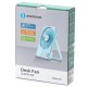 Portable desk fan with USB port 5W/5V, light blue 409777