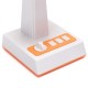 Portable desk fan with USB port, retro design, without battery, 3.5W/5V, white-orange 409784