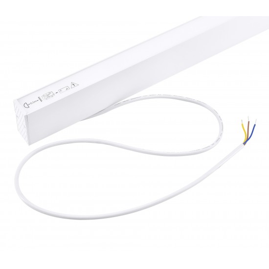 BEMKO linear LED luminaire LORIEN 40W, 3000K, white, 4600lm, with suspensions 1m