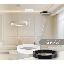 BEMKO lineare LED-Leuchte RING 21-40W, 4000K, schwarz, 2100-4000lm, mit Stahlkabel 2m