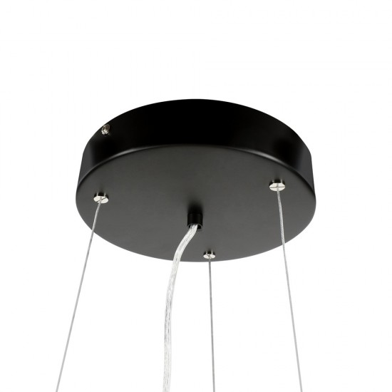 BEMKO lineare LED-Leuchte RING 21-40W, 4000K, schwarz, 2100-4000lm, mit Stahlkabel 2m