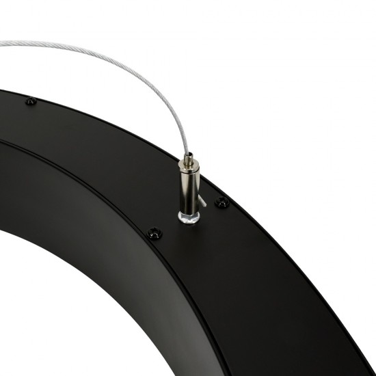 BEMKO lineare LED-Leuchte RING 21-40W, 4000K, schwarz, 2100-4000lm, mit Stahlkabel 2m