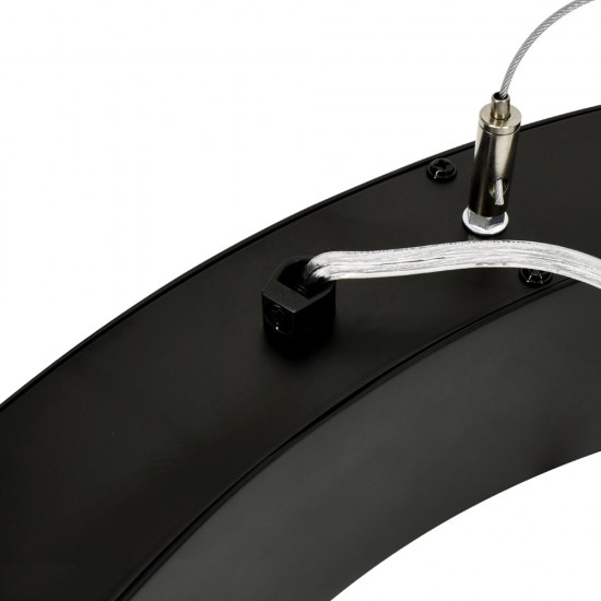BEMKO lineare LED-Leuchte RING 21-40W, 4000K, schwarz, 2100-4000lm, mit Stahlkabel 2m