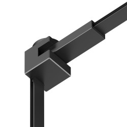 AIR adjustable 90 degree corner connector wall-to-ceiling with a movable element, black