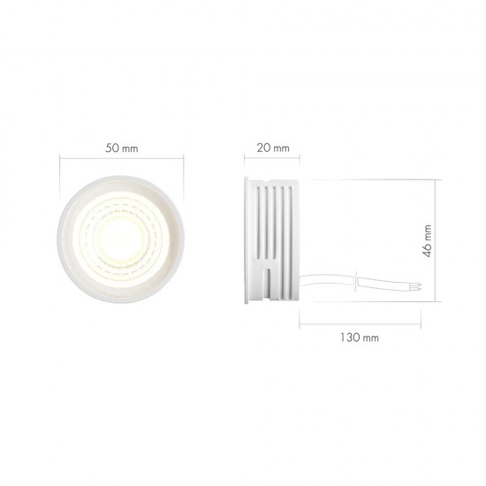 LED-Modul GU10, Einbau 7W, 630lm, 3000K, DK/EU-3000-7W