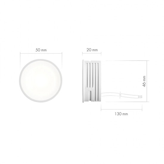 LED module GU10, recessed 7W, 630lm, 4000K, DK/EU-4000-7W-M