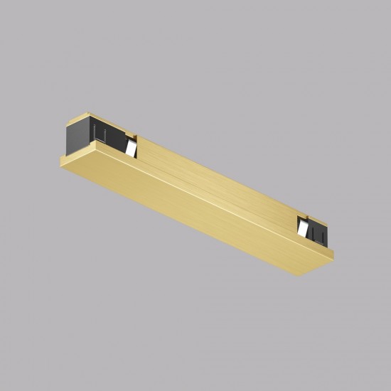 Straight electrical connector for the SHINE BASE track, satin brass