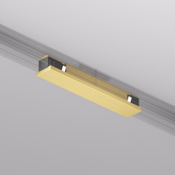 Straight electrical connector for the SHINE track, satin brass  