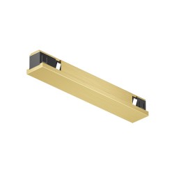 Straight electrical connector for the SHINE track, satin brass  