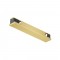 Straight electrical connector for the SHINE track, satin brass  