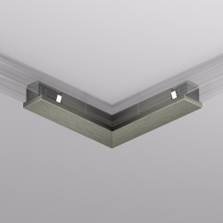 L-shaped electrical connector for the SHINE track, dark nickel