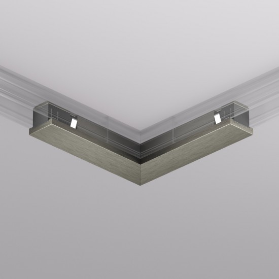 L-shaped electrical connector for the SHINE track, dark nickel