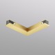 L-shaped electrical connector for the SHINE track, satin brass