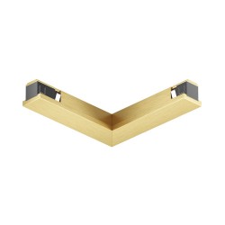 L-shaped electrical connector for the SHINE track, satin brass  