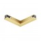 L-shaped electrical connector for the SHINE track, satin brass  