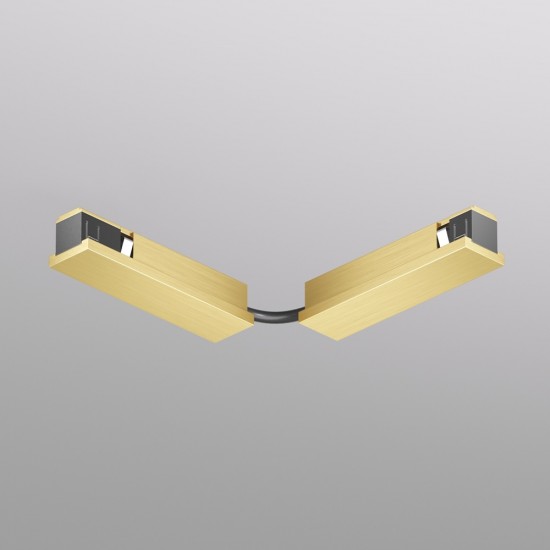 Electrical connector for the SHINE track, satin brass