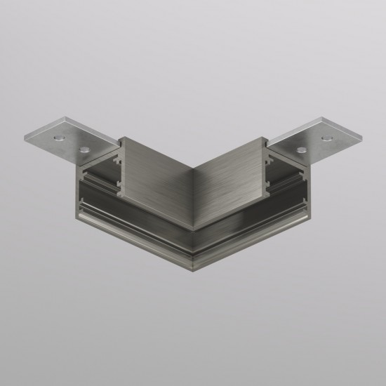 Corner element for the SHINE BASE track, dark nickel