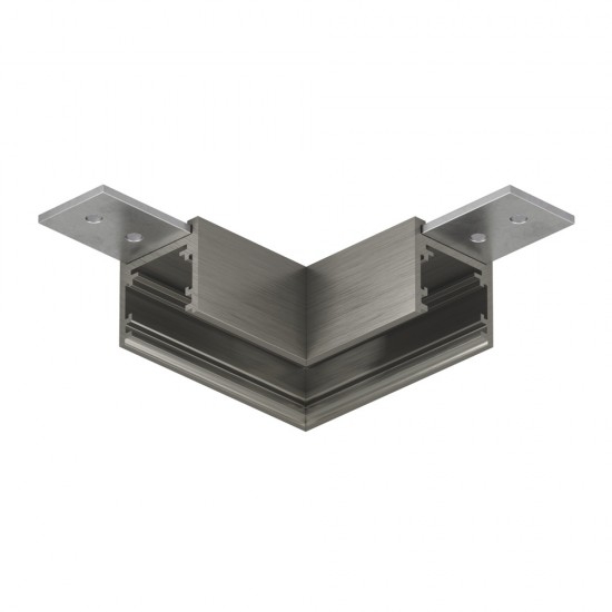 Corner element for the SHINE BASE track, dark nickel