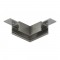 Corner element for the SHINE BASE track, dark nickel
