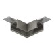 Corner element for the SHINE BASE track, dark nickel