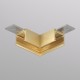 Corner element for the SHINE BASE track, satin brass