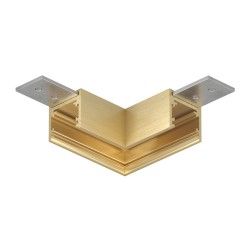 Corner element for the SHINE BASE track, satin brass