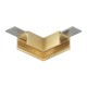 Corner element for the SHINE BASE track, satin brass
