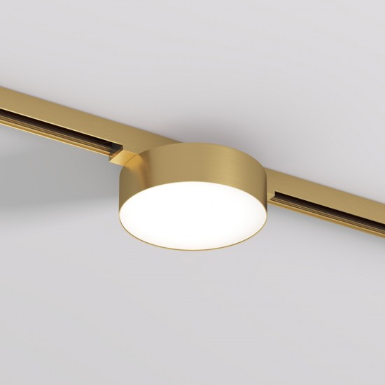 LED светильник для магнитного трека SHINE FLOW 8W, 550lm, 3000K, CRI90 сатиновая латунь LED светильник для магнитного трека SHINE FLOW 8W, 550lm, 3000K, CRI90 сатиновая латунь