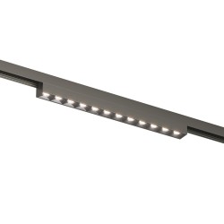 Magnetic track SHINE LED luminaire GRILL 10W, 790lm, 3000K, CRI90 dark nickel