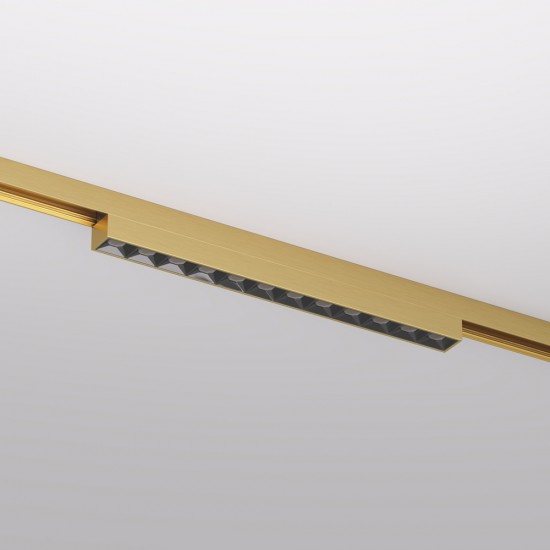 LED-Leuchte für Magnetschiene SHINE GRILL 10W, 790lm, 3000K,CRI90 Messing satiniert LED-Leuchte für Magnetschiene SHINE GRILL 10W, 790lm, 3000K,CRI90 Messing satiniert
