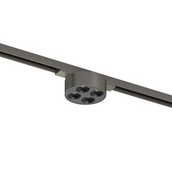 Magnetic track SHINE LED luminaire GRILL 6W, 390lm, 3000K, CRI90 dark nickel
