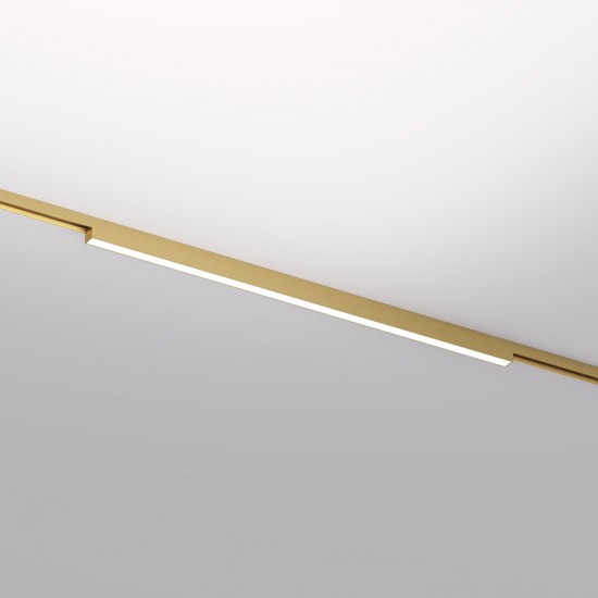 Magnetic track SHINE LED luminaire LINEAR 24W, 1600lm, 3000K, CRI90 satin brass Magnetic track SHINE LED luminaire LINEAR 24W, 1600lm, 3000K, CRI90 satin brass