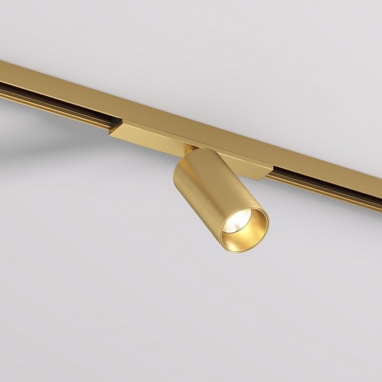 Magnetic track SHINE LED rotatable luminaire SPOT 6W, 420lm, 3000K, CRI90 satin brass