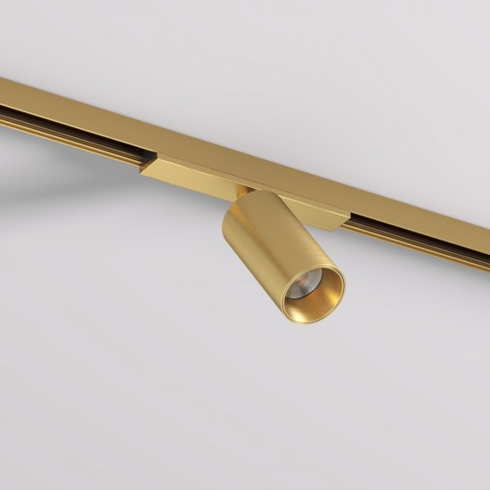 Magnetic track SHINE LED rotatable luminaire SPOT 6W, 420lm, 3000K, CRI90 satin brass